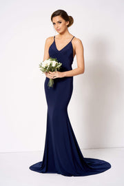 Navy Cross Back Maxi Bridesmaid Dress [product_collection] - Club L London ClubL