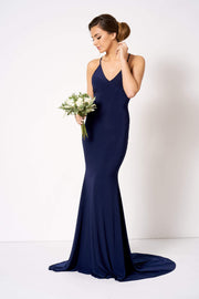Navy Cross Back Maxi Bridesmaid Dress [product_collection] - Club L London ClubL