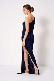 Navy One Shoulder Bridesmaid Maxi Dress [product_collection] - Club L London ClubL
