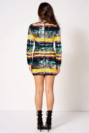 Striped Sequin Mini Bodycon Dress [product_collection] - Club L London ClubL