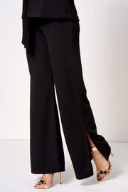 Black High Waisted Side Split Trousers [product_collection] - Club L London ClubL