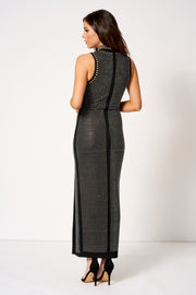 Black Embellished Split Maxi Dress [product_collection] - Club L London ClubL