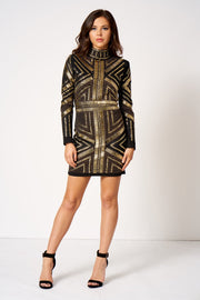 Black Embellished Mini Bodycon Dress [product_collection] - Club L London ClubL