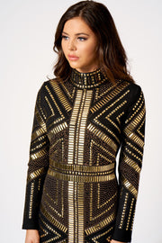 Black Embellished Mini Bodycon Dress [product_collection] - Club L London ClubL