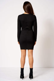 Black Embellished Star Mini Bodycon Dress [product_collection] - Club L London ClubL