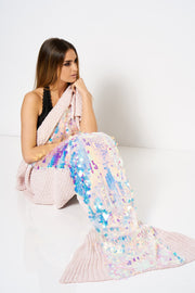 Pink Sequin Mermaid Tail Blanket [product_collection] - Club L London ClubL