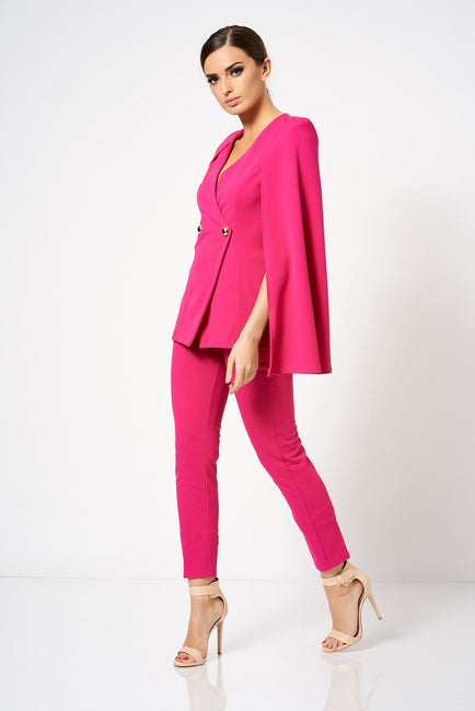 Pink Tailored Co-ord Trousers - Club L London Girl Boss Suit