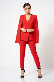 Red Tailored Co-ord Trousers - Club L London Girl Boss Suit