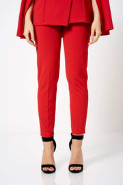 Red Tailored Co-ord Trousers - Club L London Girl Boss Suit