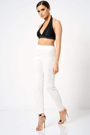 White Tailored Co-Ord Trousers - Club L London Girl Boss Suit
