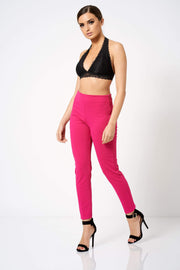 Pink Tailored Co-ord Trousers - Club L London  Girl Boss Suit