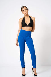 Blue Tailored Co-ord Trousers - Club L London Girl Boss suit