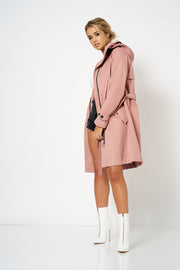 Pink Hooded Parker Jacket [product_collection] - Club L London ClubL