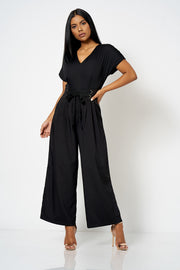 Black Utility Belted Eyelet Jumpsuit [product_collection] - Club L London ClubL