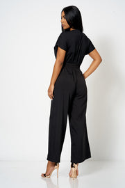 Black Utility Belted Eyelet Jumpsuit [product_collection] - Club L London ClubL