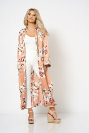 Rose Satin Floral Duster Coat [product_collection] - Club L London ClubL