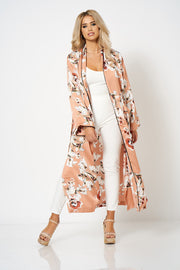 Rose Satin Floral Duster Coat [product_collection] - Club L London ClubL