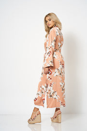 Rose Satin Floral Duster Coat [product_collection] - Club L London ClubL