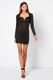 Black Long Sleeve Mini Bodycon Dress [product_collection] - Club L London ClubL