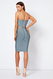 Grey Bandage Midi Pencil Skirt Co-ord [product_collection] - Club L London ClubL