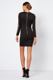 Black V Plunge Chain Bodycon Mini Dress [product_collection] - Club L London ClubL