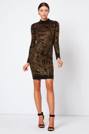 Black High Neck Embellished Mini Bodycon Dress [product_collection] - Club L London ClubL