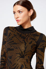 Black High Neck Embellished Mini Bodycon Dress [product_collection] - Club L London ClubL