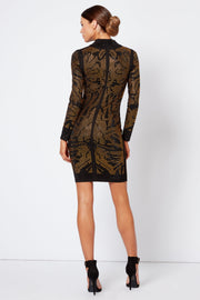 Black High Neck Embellished Mini Bodycon Dress [product_collection] - Club L London ClubL