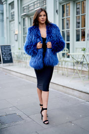 Blue Faux Fur Coat [product_collection] - Club L London ClubL