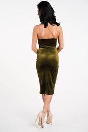 Emerald Green Velvet Cami Midi Dress [product_collection] - Club L London ClubL