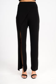 Black Split Front Trousers [product_collection] - Club L London ClubL