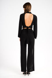 Black Split Front Trousers [product_collection] - Club L London ClubL