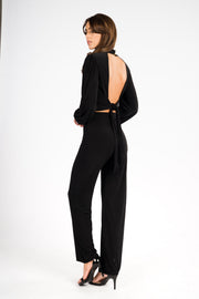 Black Split Front Trousers [product_collection] - Club L London ClubL