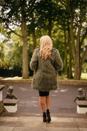 Green Faux Fur Coat [product_collection] - Club L London ClubL