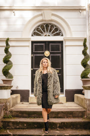 Green Faux Fur Coat [product_collection] - Club L London ClubL