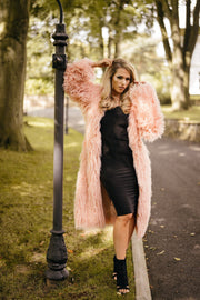Pink Shaggy Fur Jacket [product_collection] - Club L London ClubL