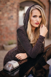 Glitter Lurex Hooded Bodysuit [product_collection] - Club L London ClubL