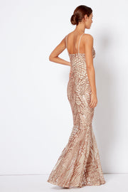 Rose Sequin Fishtail Maxi Dress [product_collection] - Club L London ClubL