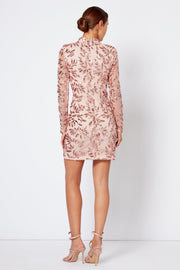 Pink Sequins Mesh High Neck Bodycon Dress [product_collection] - Club L London ClubL