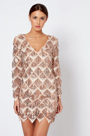 Rose Sequin Tassel Mini Bodycon Dress [product_collection] - Club L London ClubL