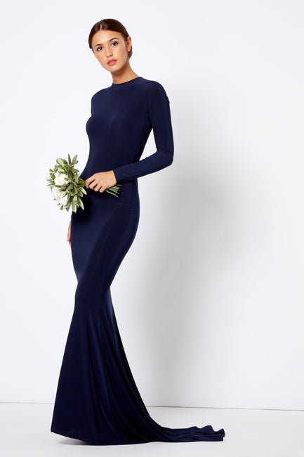 Navy Backless Maxi Bridesmaid Dress [product_collection] - Club L London ClubL