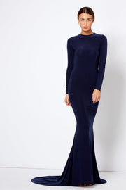 Navy Backless Maxi Bridesmaid Dress [product_collection] - Club L London ClubL