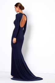 Navy Backless Maxi Bridesmaid Dress [product_collection] - Club L London ClubL