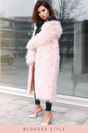 Pink Shaggy Fur Jacket [product_collection] - Club L London ClubL