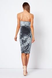 Grey Crushed Velvet Cami Midi Dress [product_collection] - Club L London ClubL