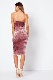 Rose Crushed Velvet Cami Midi Dress [product_collection] - Club L London ClubL