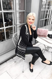 Black Pearl Embellished Long Line Blazer Jacket [product_collection] - Club L London ClubL